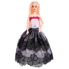 Кукла-модель шарнирная «Лили», платье белое с чёрным - фото 9789851