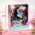 Кукла-модель шарнирная «Карина на велопрогулке» с аксессуарами, цвет голубой - фото 24678378