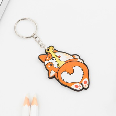 Брелок для ключей деревянный «Корги», 5×6 см