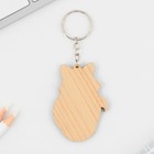 Брелок для ключей деревянный "Лиса" 5 х 6 см - Фото 4
