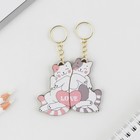 Брелок для ключей парный «Коты Love», деревянный, 5.6×3.2 - Фото 3