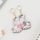 Брелок для ключей парный «Коты Love», деревянный, 5.6×3.2 - Фото 4