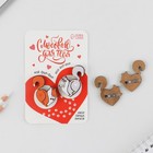 Значки деревянные, неразлучники «Лисички», 2 шт., 8 х 12 см. - Фото 2