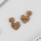 Значки деревянные, неразлучники «Лисички», 2 шт., 8 х 12 см. - Фото 6