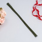 Флористическая проволока в бумажной оплётке "Зелёная", длина 40 см, 0,7 мм, набор 30 шт - фото 10762380