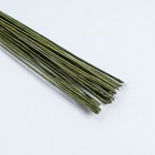 Флористическая проволока в бумажной оплётке "Зелёная", длина 40 см, 0,7 мм, набор 30 шт - Фото 2