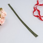 Флористическая проволока в бумажной оплётке "Зелёная", длина 60 см, 2 мм, набор 10 шт - фото 9790084