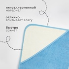 Полотенце уголок махровое Крошка Я, 75х75 см, цвет молочный/голубой, 100% хлопок, 360 г/м2 - фото 25618400