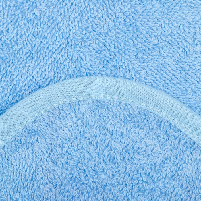 Полотенце уголок махровое Крошка Я, 75х75 см, цвет молочный/голубой, 100% хлопок, 360 г/м2 - фото 1908923434