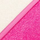 Полотенце уголок махровое Крошка Я, 75х75 см, цвет молочный/розовый, 100% хлопок, 360 г/м2 - Фото 6
