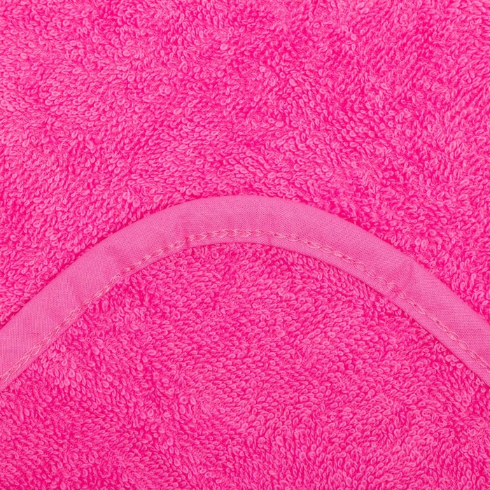 Полотенце уголок махровое Крошка Я, 75х75 см, цвет молочный/розовый, 100% хлопок, 360 г/м2 - фото 1927920833