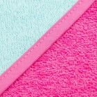 Полотенце уголок махровое Крошка Я, 75х75 см, цвет мятный/розовый, 100% хлопок, 360 г/м2 - Фото 6