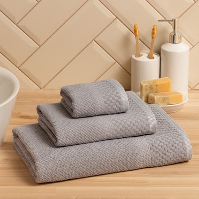 Полотенце махровое LoveLife Royal 30×50 см, цвет серый, 100% хл, 450 г/м²