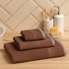Полотенце махровое LoveLife Royal 50×90 см, 100% хлопок, 450 г/м², коричневое - Фото 2