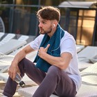 Полотенце махровое для тренировок LoveLife Active 50х100 см, цвет аквамарин, 100% хлопок, 360 гр/м2 - Фото 3