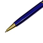 Ручка подарочная, шариковая "Кора" в пластиковом футляре, поворотная , корпус синий с золотым - Фото 5