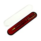 Ручка подарочная, шариковая "Кора" в пластиковом футляре, поворотная, корпус красный с золотым - Фото 3