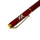 Ручка подарочная, шариковая "Кора" в пластиковом футляре, поворотная, корпус красный с золотым - фото 7291761