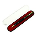 Ручка подарочная шариковая Calligrata, в пластиковом футляре, поворотная, корпус чёрный с золотым Х - фото 9507660