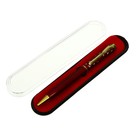 Ручка подарочная шариковая Calligrata, в пластиковом футляре, поворотная, корпус красный с золотым Х - фото 9507672