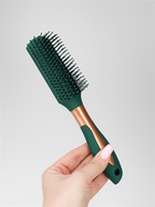 Расчёска массажная, прорезиненная ручка, 5×24(±1) см, цвет зелёный, золотистый - Фото 2