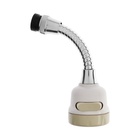 Аэратор ZEIN, с регулировкой потока, на гибком шланге,170мм, 3 режима, пластик, белый - фото 807341323