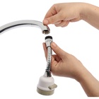 Аэратор ZEIN, с регулировкой потока, на гибком шланге,170мм, 3 режима, пластик, белый - фото 807861432