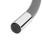 Излив для смесителя ZEIN, 3/4", гибкий, силикон, нержавеющая сталь, 50 см, сетка пластик, серый - Фото 5