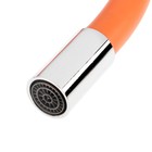 Излив для смесителя ZEIN, 3/4", гибкий, силикон, нержавеющая сталь,50 см, сетка пластик, оранжевый - Фото 5