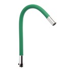 Излив для смесителя ZEIN, 3/4", гибкий, силикон, нержавеющая&nbsp;сталь, 50 см, сетка пластик, зеленый - Фото 4
