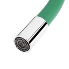 Излив для смесителя ZEIN, 3/4", гибкий, силикон, нержавеющая&nbsp;сталь, 50 см, сетка пластик, зеленый - Фото 6