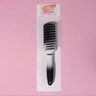 Расчёска массажная, вентилируемая, 4,3 × 22,5 см, цвет белый/чёрный - фото 24469139