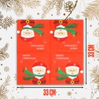 Салфетки бумажные «Дед Мороз», набор, 20 шт., 33 × 33 см - фото 6621194