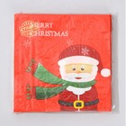 Салфетки бумажные «Дед Мороз», набор, 20 шт., 33 × 33 см - фото 10288457