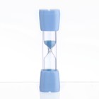 Песочные часы "Смайл" на 3 минуты, 9 х 2.3 см, голубые - Фото 2