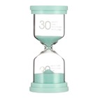 Песочные часы Happy time, на 30 минут, 12,5 х 4.5 см, бирюзовые - фото 9791061