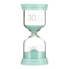Песочные часы Happy time, на 30 минут, 12.5×4.5 см, бирюзовые - Фото 1