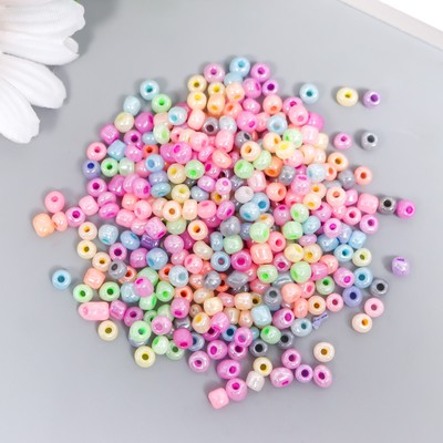 Бисер стекло 6/0 «Перламутр. Меланж. Зефирные цвета», 30 г