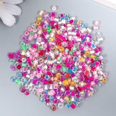 Бисер стекло 6/0 «Прозрачный цветной. Меланж», 30 г