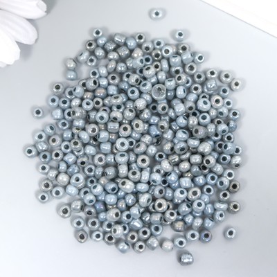 Бисер стекло 6/0 «Цветная серединка. Серый», 30 г