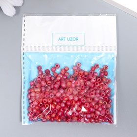 Бисер стекло 6/0 "Хамелеон матовый. Красно-оранжевый" 30 гр Бисер стекло 6/0 "Хамелеон матовый. Красно-оранжевый" 30 гр