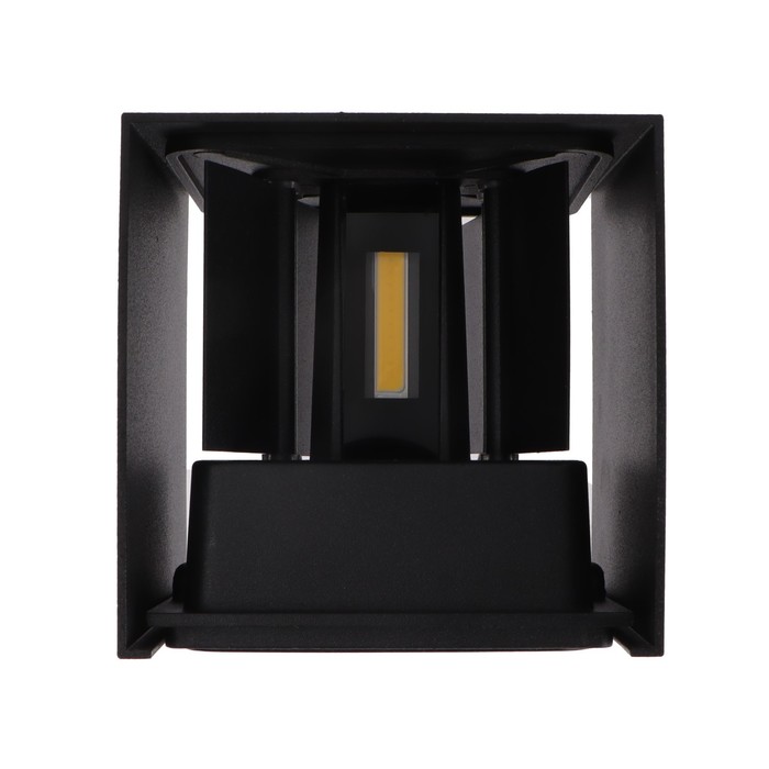 Светильник фасадный «Куб», FSD-004, 6 Вт, 3000К, IP65, 220 В, металл, черный - фото 1927921034