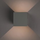 Светильник светодиодный настенный, 6 Вт, 450 Лм, 3000К, IP54, 220 В, металлический корпус, серый, свечение тёплое белое - Фото 4