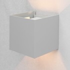 Светильник светодиодный настенный, 6 Вт, 450 Лм, 3000К, IP54, 220 В, металлический корпус, серый, свечение тёплое белое - Фото 5