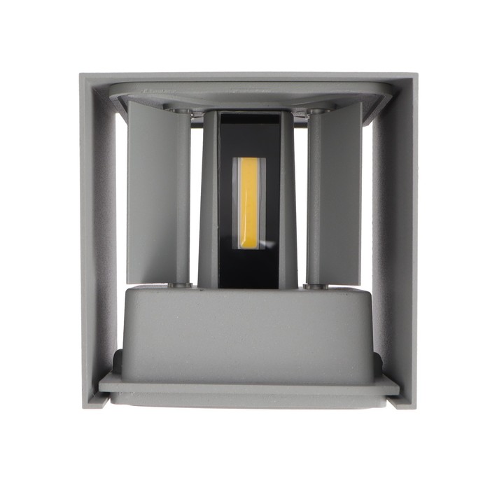 Светильник светодиодный настенный FSD-004, 6 Вт, 450 Лм, 3000К, IP54, 220 В, металл, серый - фото 1889821103