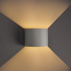 Светильник светодиодный настенный, 6 Вт, 450 Лм, 3000К, IP54, 220 В, металлический корпус, белый, свечение тёплое белое - Фото 3