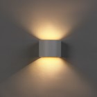 Светильник светодиодный настенный, 6 Вт, 450 Лм, 3000К, IP54, 220 В, металлический корпус, белый, свечение тёплое белое - Фото 6