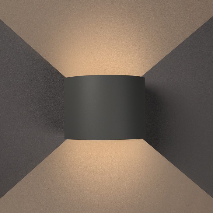 Светильник светодиодный настенный FSD-005, 6 Вт, 450 Лм, 3000К, IP54, 220 В, металл, серый - фото 1889821125
