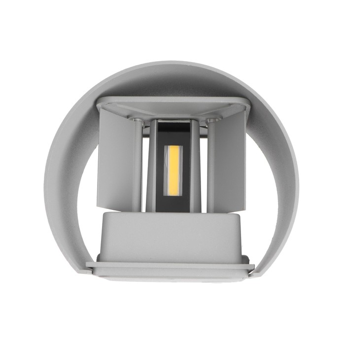 Светильник светодиодный настенный FSD-005, 6 Вт, 450 Лм, 3000К, IP54, 220 В, металл, серый - фото 1889821130