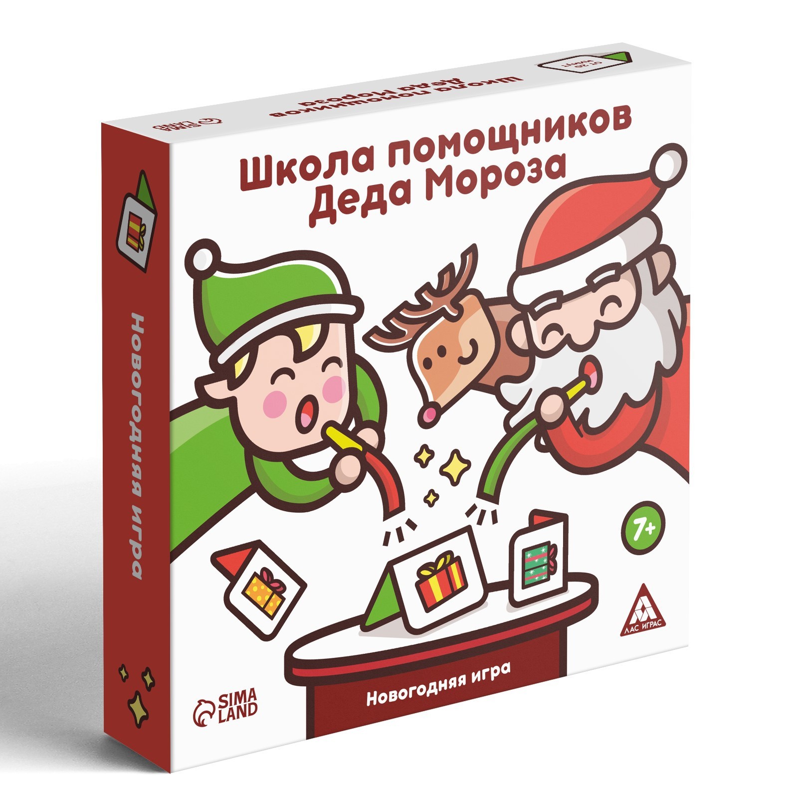 Новогодняя игра «Школа помощников Деда Мороза», 50 карт, 6 дудочек, 7+